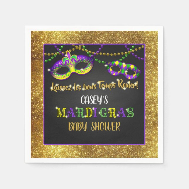 Mardi Gras Baby Shower Serviette (Vorderseite)