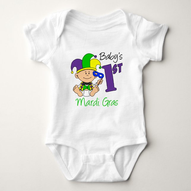 Mardi Gras Baby Strampler (Vorderseite)