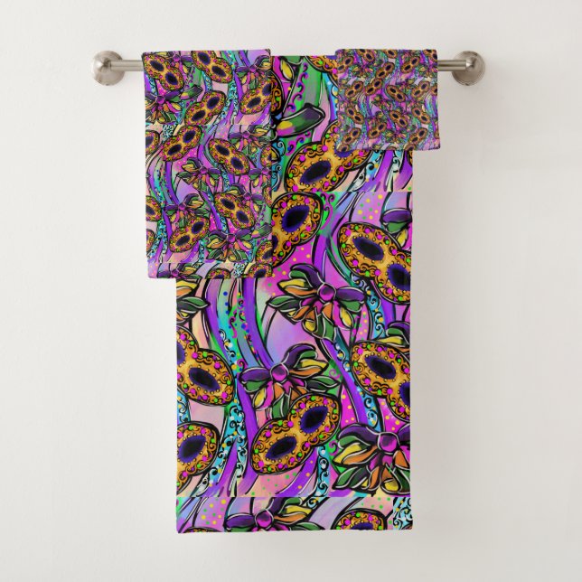 MARDI GRAS BADHANDTUCH SET (Insitu)