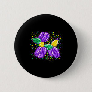 Mardi Gras Ballonhund Kostüm Perlen Männer Frauen  Button