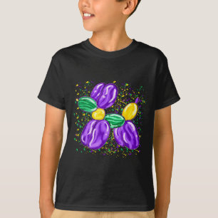 Mardi Gras Ballonhund Kostüm Perlen Männer Frauen  T-Shirt
