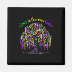 Mardi Gras Bead Tree Fasching New Orleans 2025 Magnet
