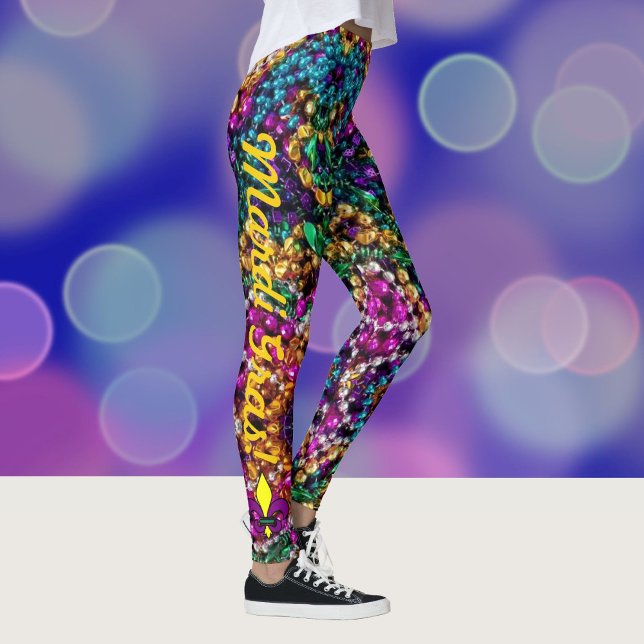 Mardi Gras Beads Custom Women's Leggings Pants (Von Creator hochgeladen)