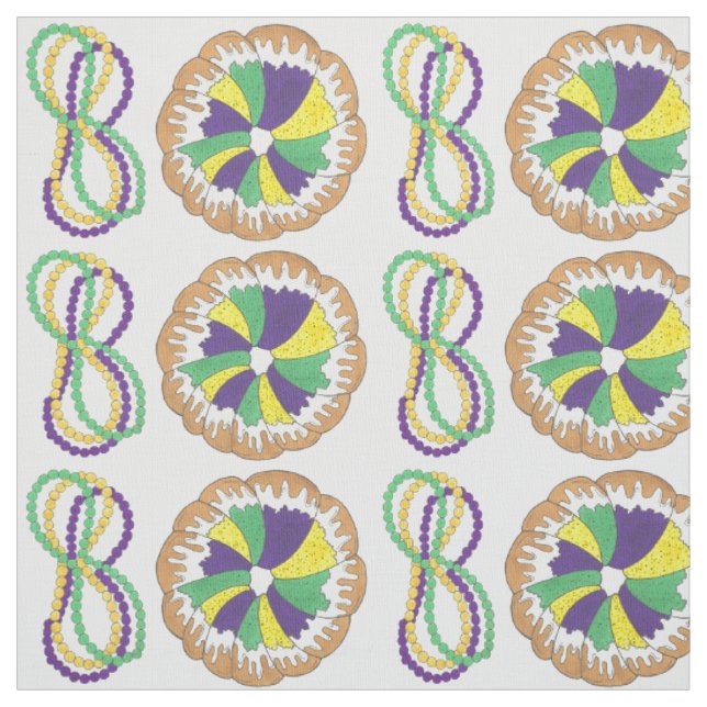 Mardi Gras Beads Ein perfektes Wochenende in Belli Stoff (Muster)