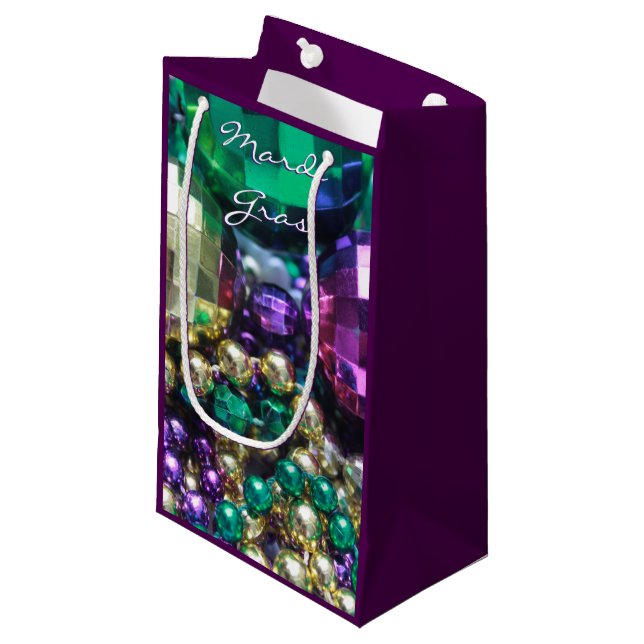 Mardi Gras Beads Fête Favoriser Sacs Cadeaux (Devant Angle)