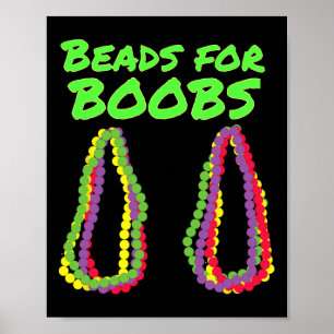 Mardi Gras Beads für Brust Y Kostüme Poster