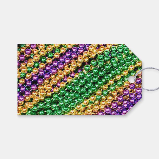 Mardi Gras Beads Geschenkanhänger (Vorderseite (Horizontal))