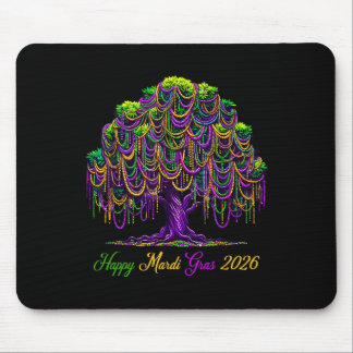 Mardi Gras Beads Tree 2026 Carnival Festival New O Mousepad