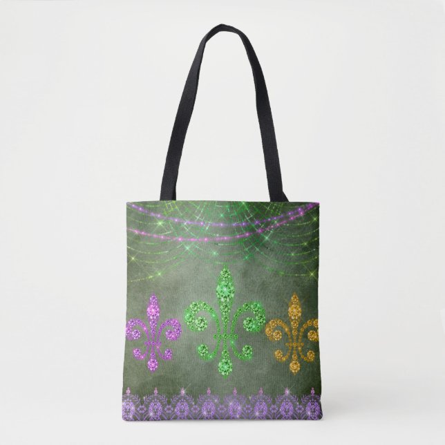 Mardi Gras Beads und Diamond Lilie Tasche (Vorderseite)