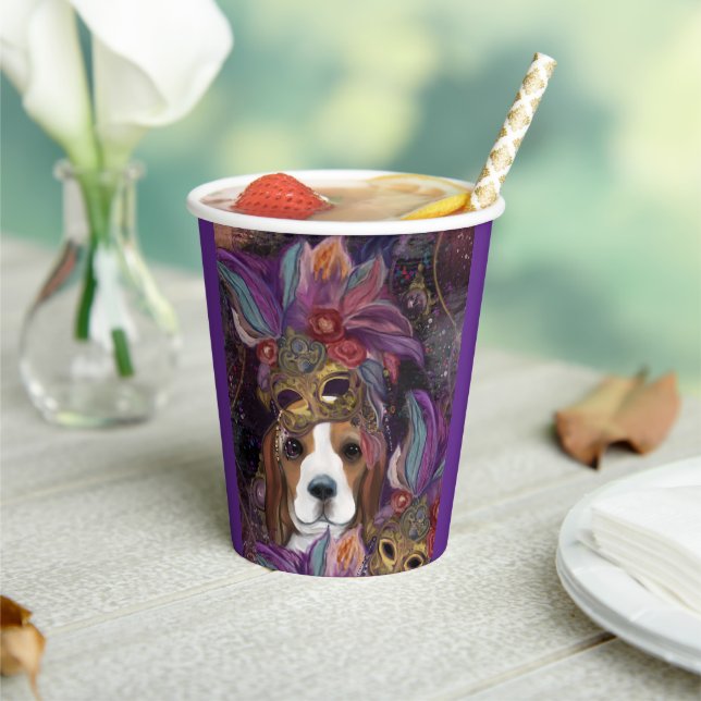 MARDI GRAS BEAGLE PAPPBECHER (In Situ)