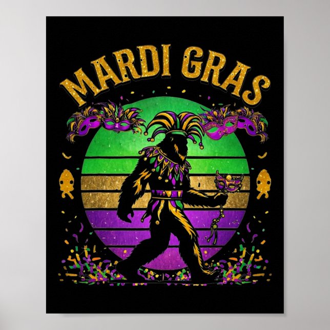 Mardi Gras Bigfoot  Poster (Vorne)