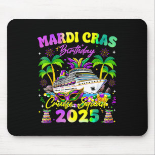 Mardi Gras Birthday Cruise Squad Matching Family Mousepad