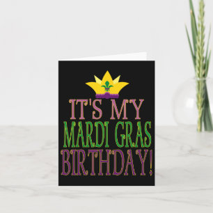 Mardi Gras Birthday - Fun Mardi Gras Party Theme Karte