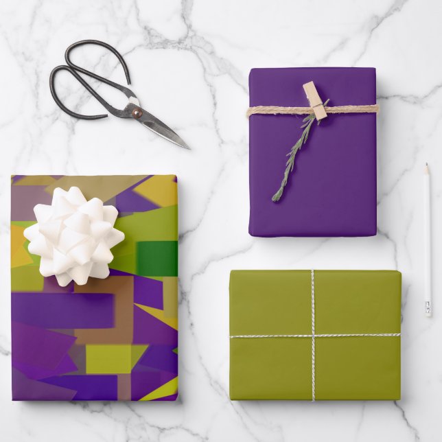Mardi Gras Blocks Geschenkpapier Set (Vorderseite)
