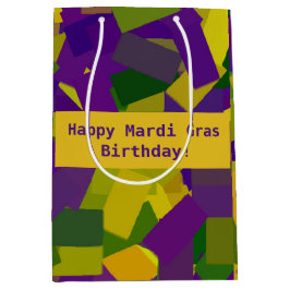 Mardi Gras Blocks Mittlere Geschenktasche Geschenktüte