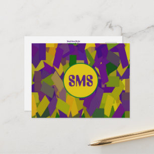 Mardi Gras Blocks Postkarte