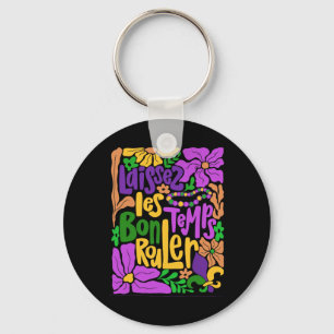 Mardi Gras Boho Laissez Les Bon Temps Rouler Fleur Schlüsselanhänger
