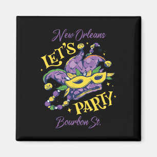 Mardi Gras Bourbon Street Magnet