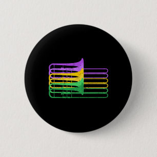 Mardi Gras Br Trombone Marching Orchestra Button