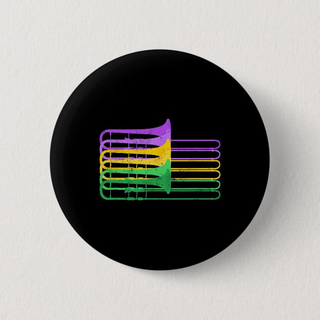 Mardi Gras Br Trombone Marching Orchestra Button (Vorderseite)