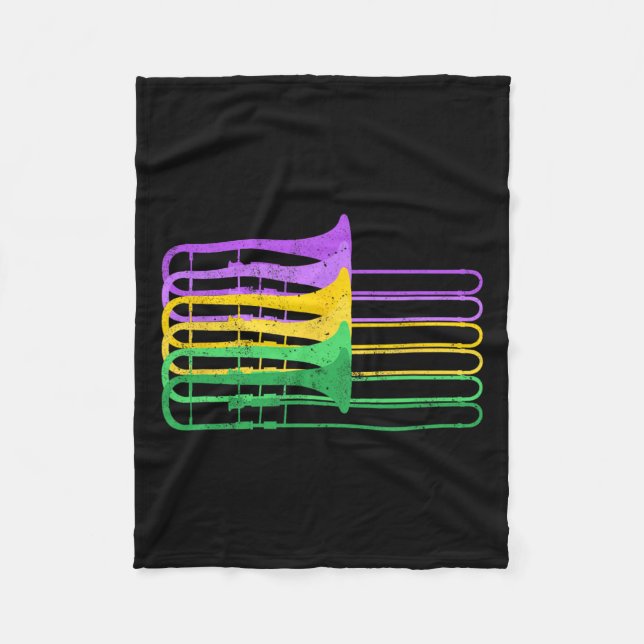 Mardi Gras Br Trombone Marching Orchestra Fleecedecke (Vorderseite)