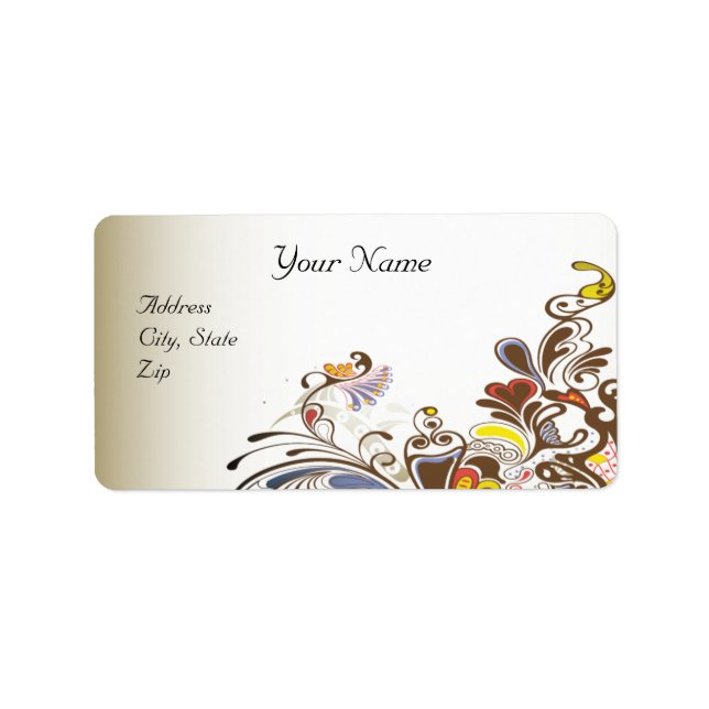 Mardi Gras Brown Wedding Avery Label Adressaufkleber (Vorne)