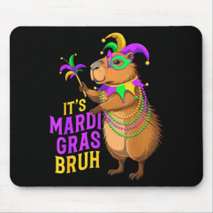 Mardi Gras Bruh Lustiger Capybara-Festival Mousepad