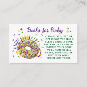 Mardi Gras Bücher für Baby-Anfrage Begleitkarte