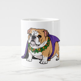 Mardi Gras Bulldog King Tasse