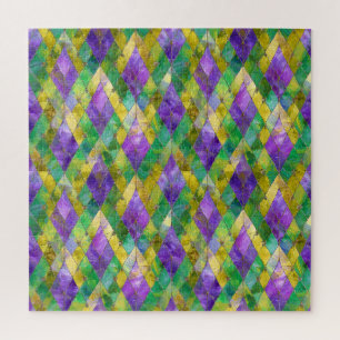 Mardi Gras Buntglas-Harlekin-Druck