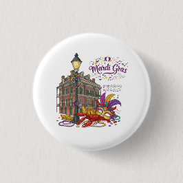 Mardi Gras Button