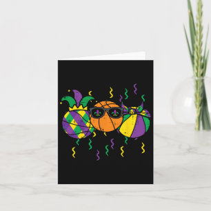 Mardi Gras Bysketbyll Fun Sports Boys Kinder Klein Karte