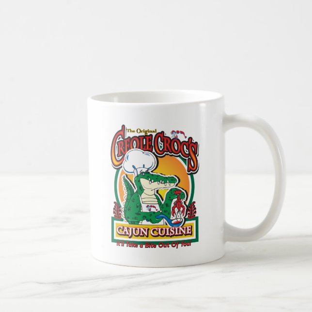 Mardi Gras Cajun Crocodile Kaffeetasse (Rechts)