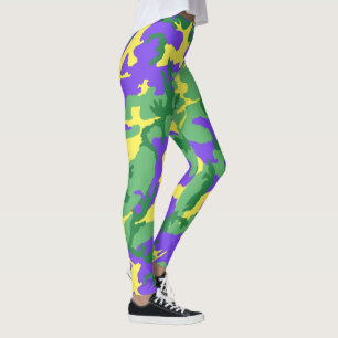 Mardi Gras Camouflage Camouflage Party farbig Leggings