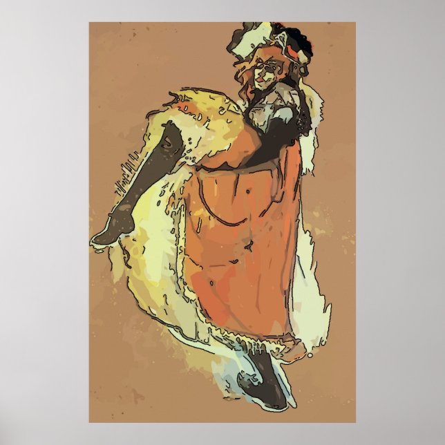 Mardi Gras Can Can Dancer Poster (Vorne)