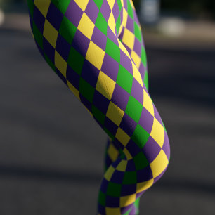 Mardi Gras Carnaval Purple Gold et Leggings verts
