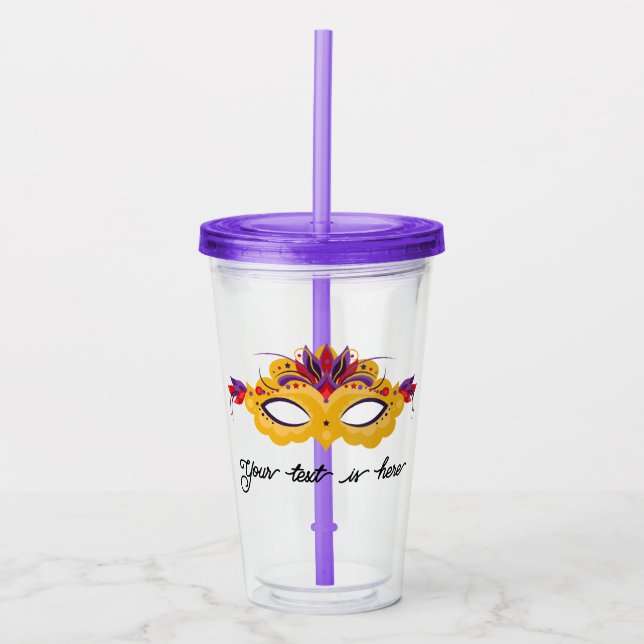 Mardi Gras Carnival Acryltrinkbecher (Vorderseite)
