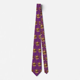 Mardi Gras Carnival Goldmedaille Confetti Lila Krawatte