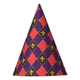 Mardi Gras Carnival Harlequin Lilie Diamond Partyhütchen