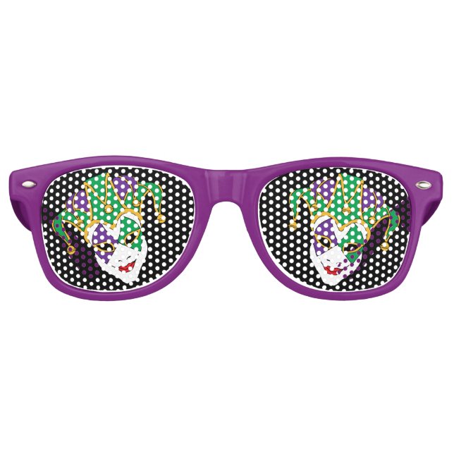 Mardi Gras Carnival Jester Mask Partybrille (Vorderseite)