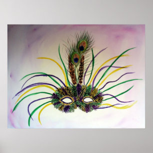 Mardi Gras Carnival Masque Poster Art Imprimer