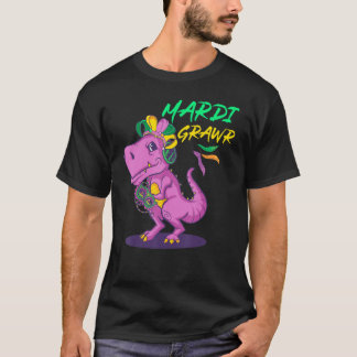 Mardi Gras Carnival Niedlich T Rex Mardi Grawr Kid T-Shirt