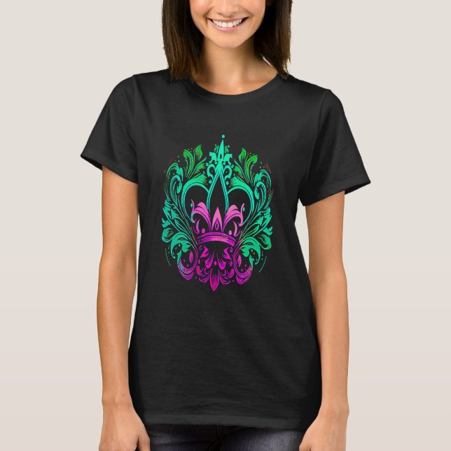 Mardi Gras Carnival parade with beads party and ma T-Shirt (Vorderseite)