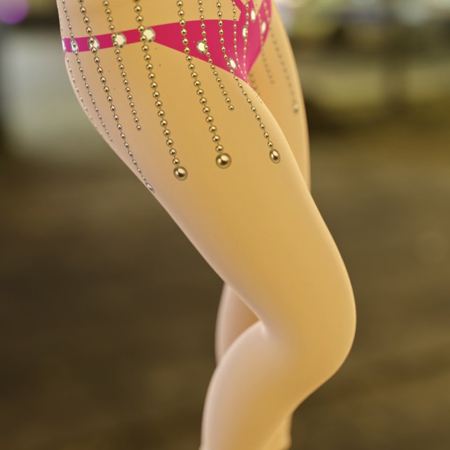 Mardi Gras Carnival Pink Showgirl Kostüme Leggings (Von Creator hochgeladen)