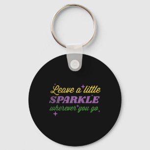 Mardi Gras Carnival Verließ ein kleines Sparkle-Ge Schlüsselanhänger