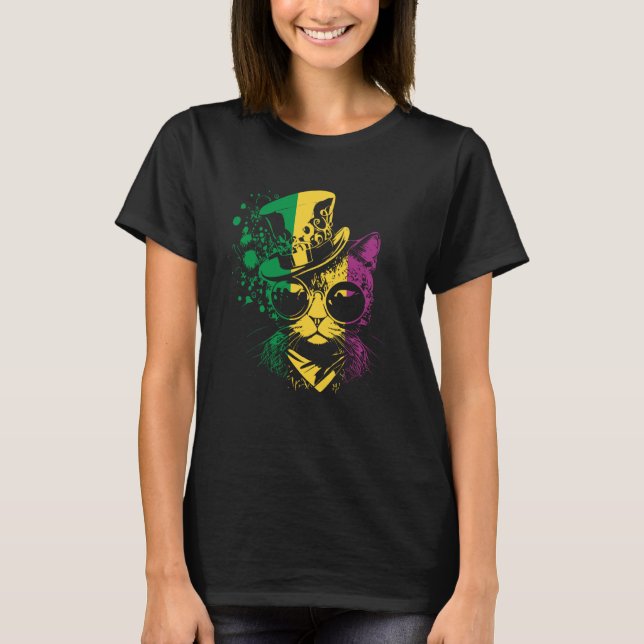 Mardi Gras Cat  1 T-Shirt (Vorderseite)