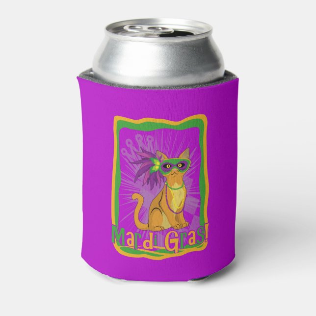 Mardi Gras Cat Dosenkühler (Kanne Rückseite)