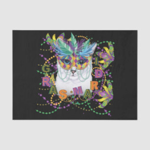 Mardi Gras Cat, Funny Mardi Gras Seidenpapier