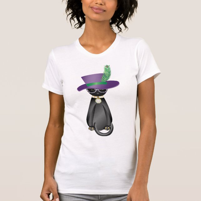 Mardi Gras Cat T - Shirt (Vorderseite)