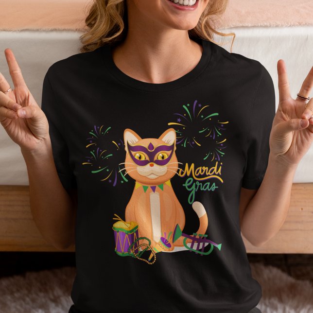 Mardi Gras Cat T-Shirt (Von Creator hochgeladen)
